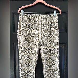 JCREW - Snakeskin Print Pants -Size 27